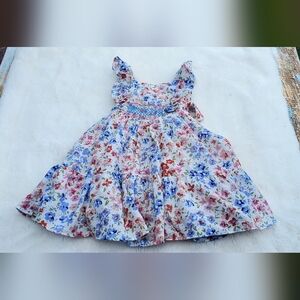 Rare Editions Multicolor Floral Dress with Ruffle Details Size 2T